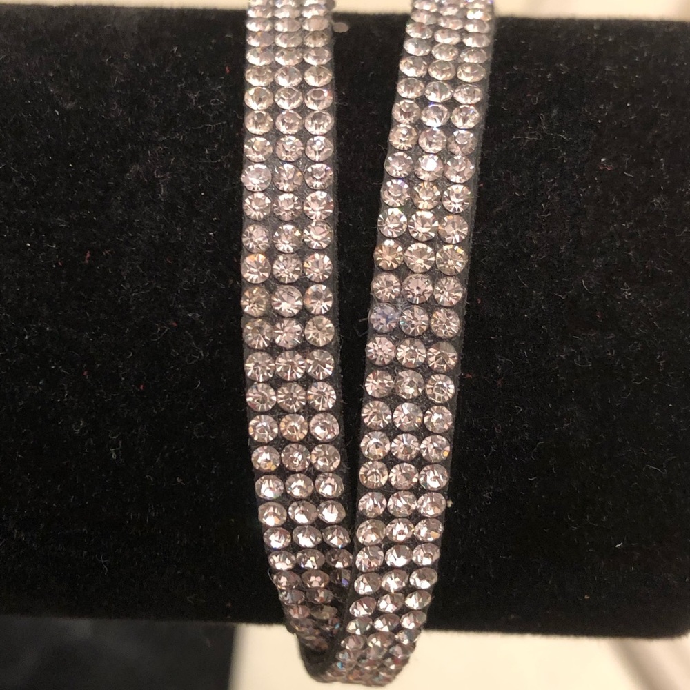 Silver Crystal Wrap Bracelet - Picture 6 of 7